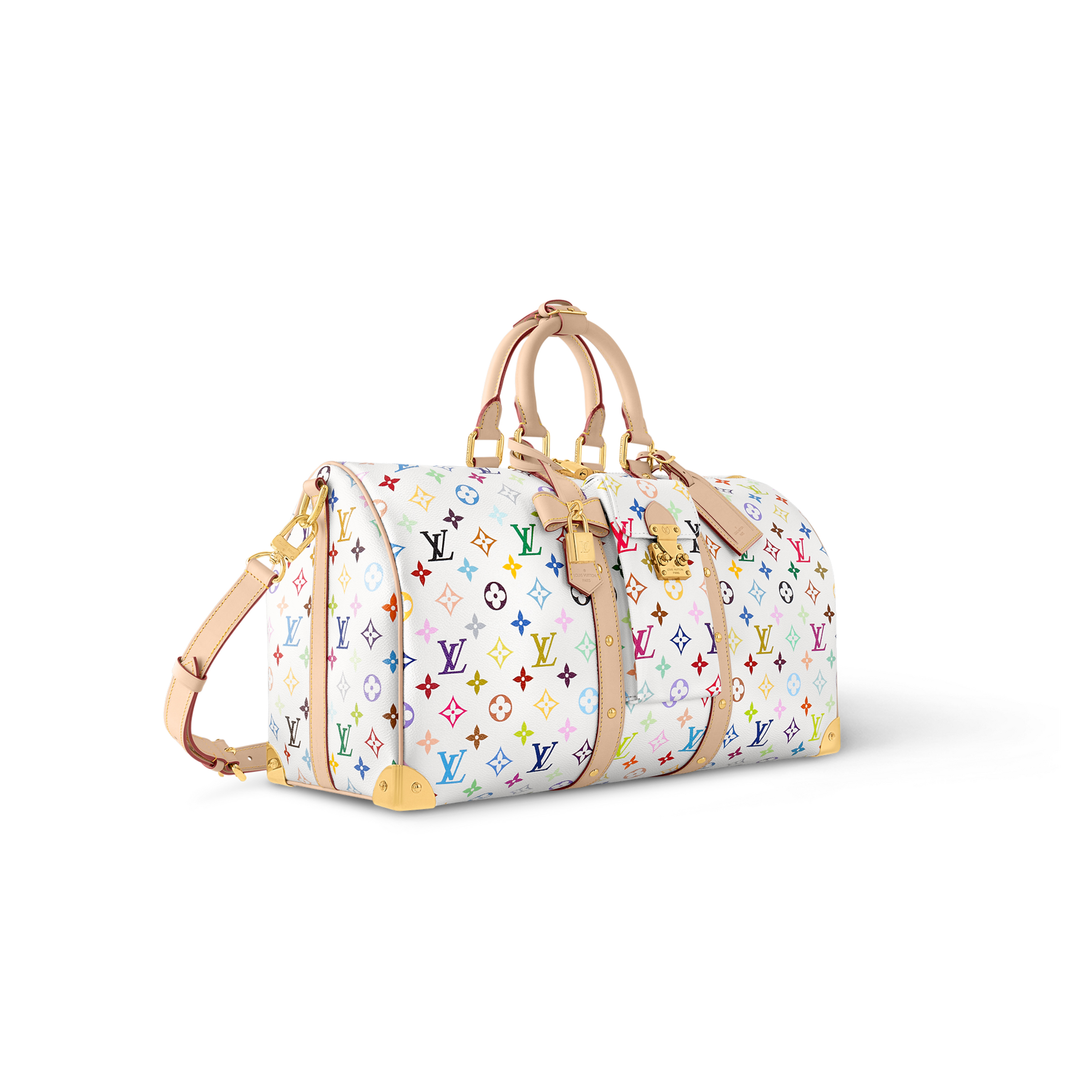 LOUIS VUITTON MURAKAMI LV X TM KEEPALL BANDOULIÈRE 45 M13742 (45*27*20cm) LOUIS VUITTON MURAKAMI LV X TM KEEPALL BANDOULIÈRE 45 M13742 (45*27*20cm)